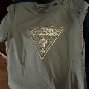 GUESS Green and gold T-Shirt